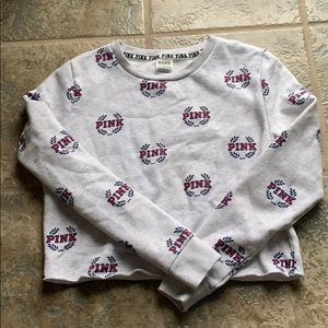 Pink Cropped Crewneck